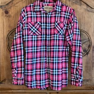 Women’s XL western flannel button up long sleeve shirt